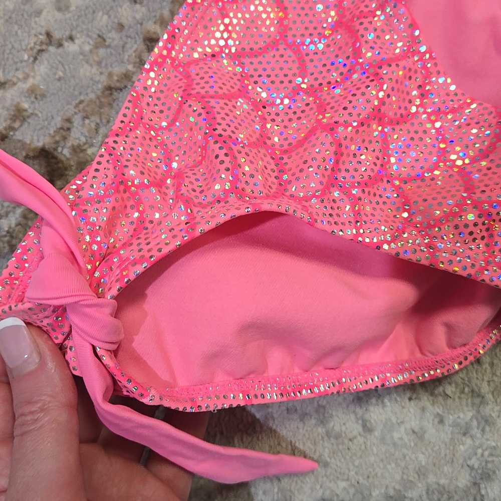 Pink Ruffle Kids Swim Set Size 8 - Picture 2 of 3